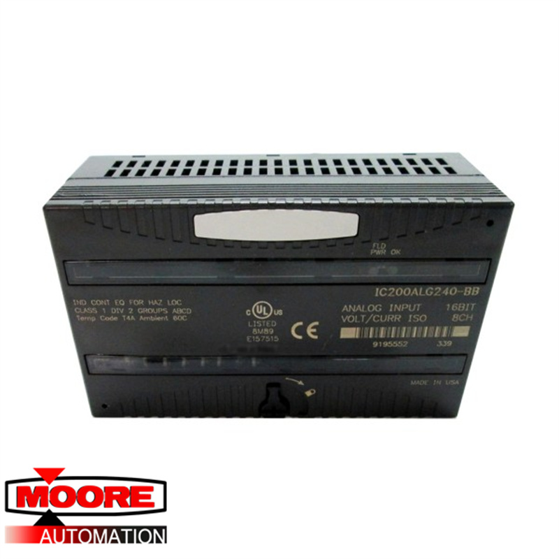 จีอี | IC200ALG240 | อินพุตอะนาล็อก 16 บิต แรงดัน/กระแส 8 ช่องแยก