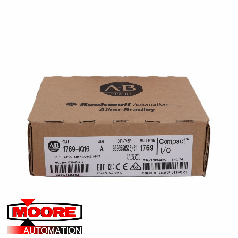 AB 1769-IQ16 โมดูล D/I CompactLogix 16 Pt 24VDC