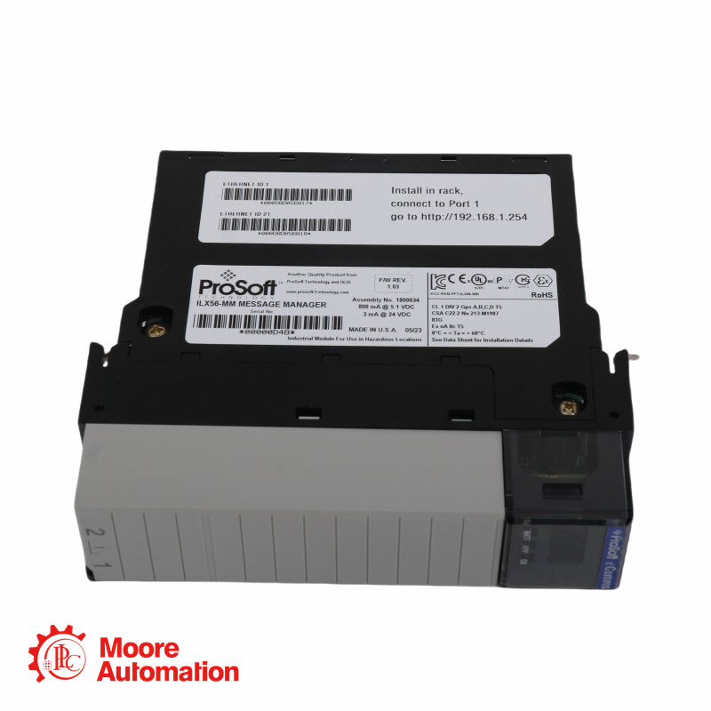 โมดูลอินเทอร์เฟซการสื่อสารตัวจัดการข้อความ InRAx ILX56-MM ของ ProSoft Technology