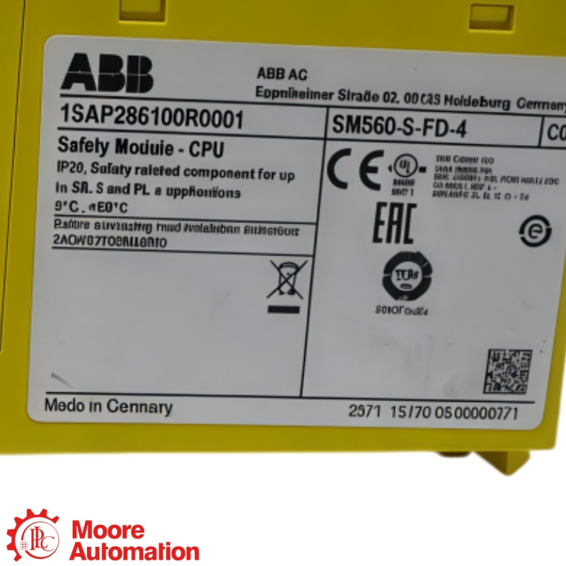 โมดูล CPU ความปลอดภัย ABB SM560-S-FD-4 AC500-S