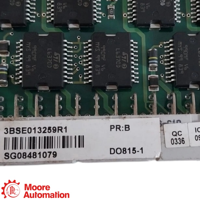 โมดูลเอาต์พุตดิจิทัล 8 ช่อง 24 V DC รุ่น ABB DO815 3BSE013258R1
