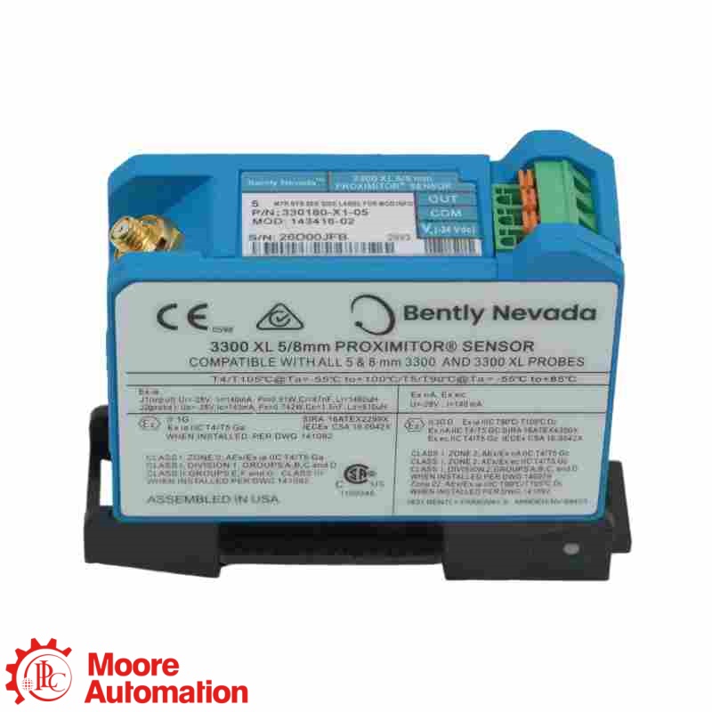 เซ็นเซอร์ตรวจจับระยะใกล้ Bently Nevada 330180-X1-05 MOD: 143416-02 3300 XL