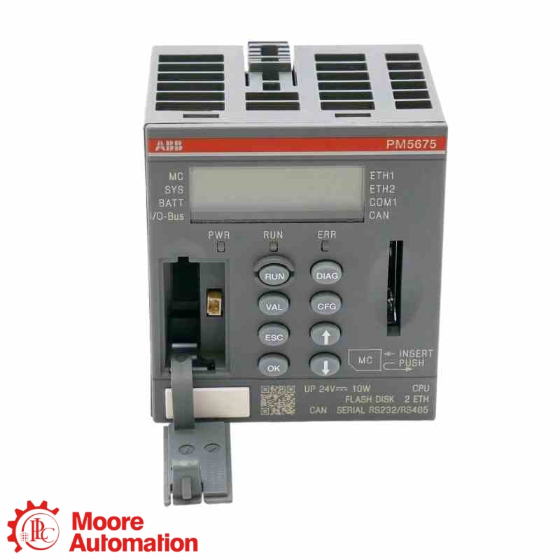 ซีพียู ABB PM5675-2ETH 1SAP151500R0278 AC500 V3 พร้อมหน่วยความจำแฟลช 8 GB