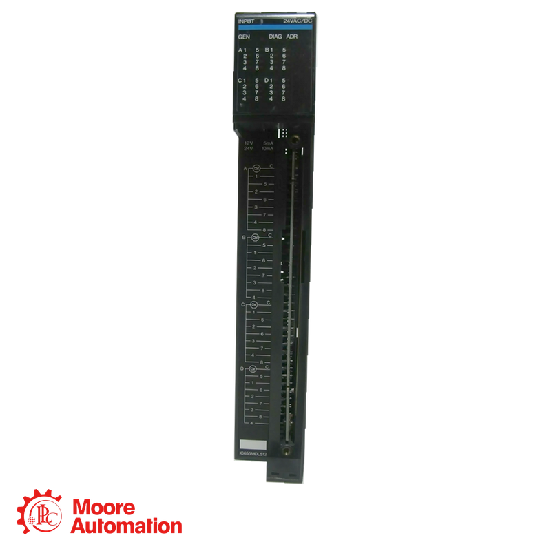 GE Fanuc IC655MDL533 Series Five 64-Point 5/12 VDC TTL Input Module